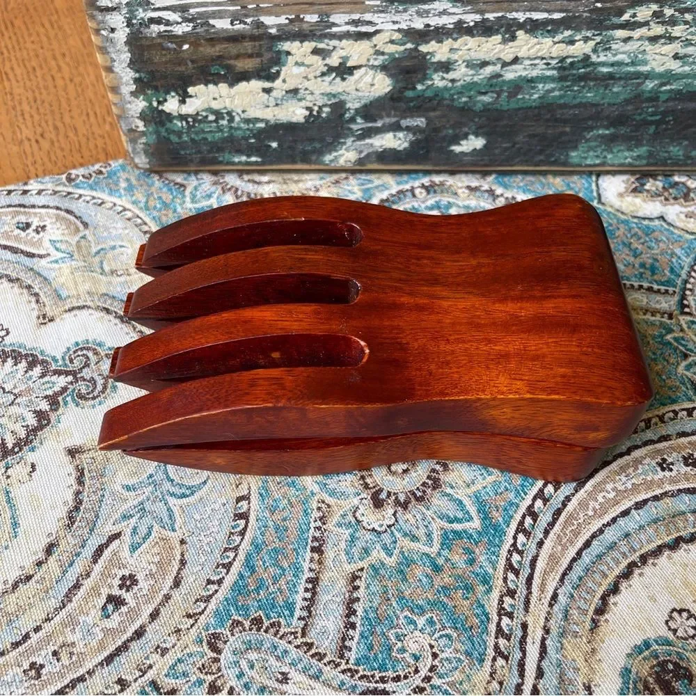 Vintage Wooden Salad Tongs